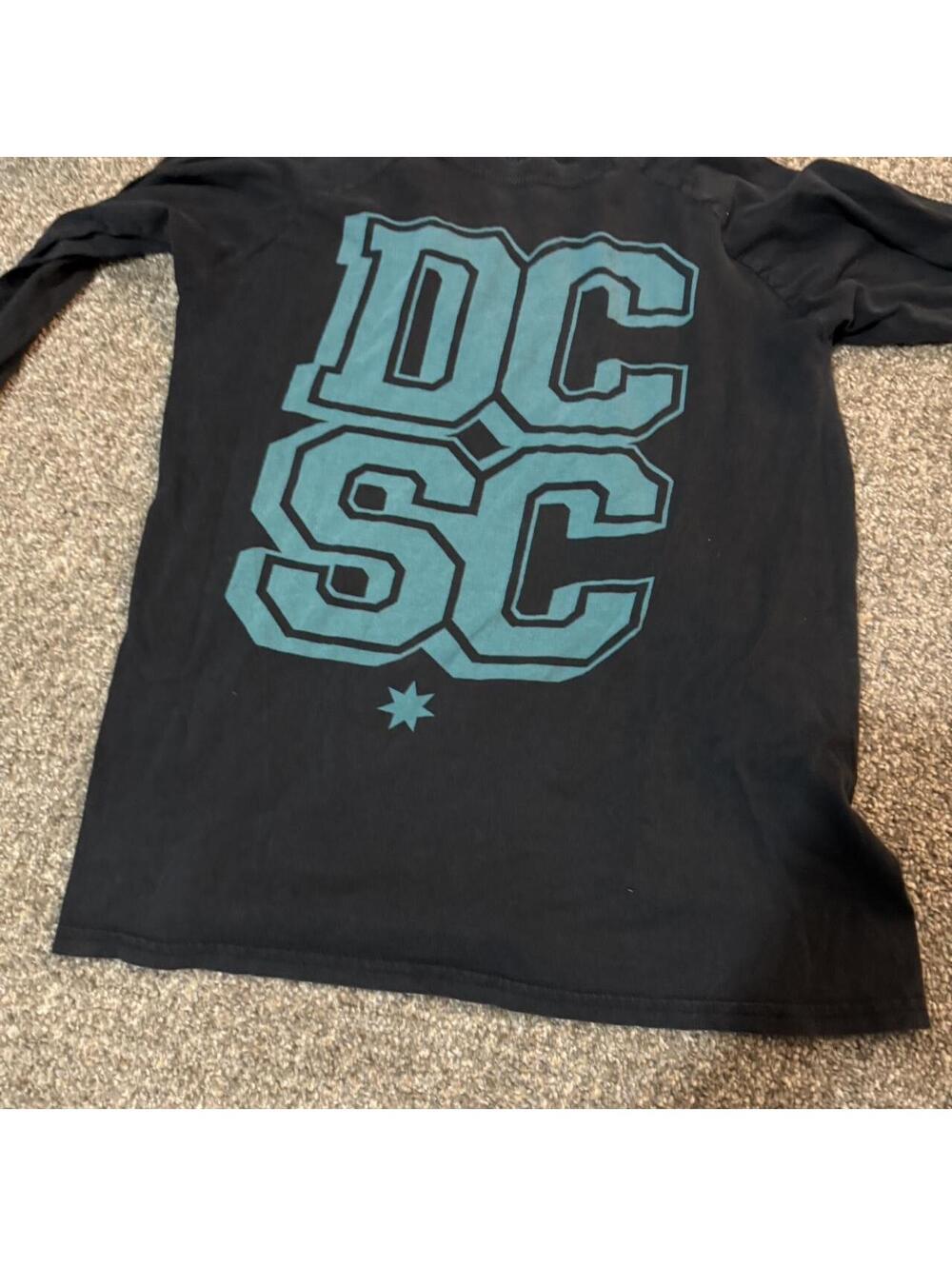 DC Shoes Men's Black and Blue Shirt
